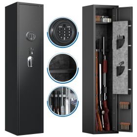 Home Rifle and Pistols Gun Safe with LED Light and Alarm System,Digital Keypad Lock,Quick Access 4-5 Rifle and 2 Pistol