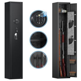 Home Rifle and Pistols Gun Safe with LED Light & Alarm System,Biometric Fingerprint Rifle Safe,Quick Access 1-3 Rifle and 2 Pistol