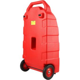 VEVOR Fuel Caddy, 32 Gallon, Portable Fuel Storage Tank On-Wheels, with Manual Transfer Pump, Gasoline Diesel Fuel Container for Cars, Lawn Mower
