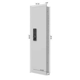 53" Passwod Touch Panel In-Wall Safe,Hidden Wall Gun Safe for Rifles with Adjustable Shelves