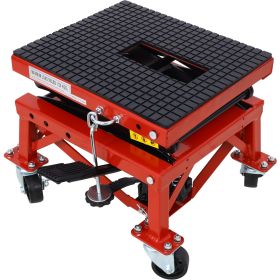 Metal Jack Lifting Foot Pedal Wheels (Color: Red)