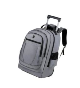 Trolley Backpack Ultra-light Trolley Bag Large Capacity Single-directional Wheel (Option: Gray A-16inch)
