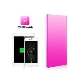 Portable Charger External Battery Pack for IOS & Android Phone (Color: Hot Pink, Type: 20000mAh)