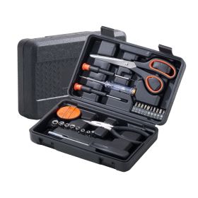 26 Pieces, Test Current Pen,Crosshead Screwdriver,Flathead Screwdriver,Safety Hammer,6-inch Combination Pliers,Allen Wrench,Aluminum Flashlight,M (Option: 26p)